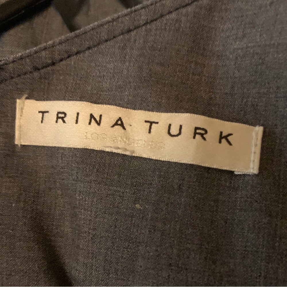 Trina Turk Cocktail High Low Denim Dress Size 6 - Picture 10 of 15